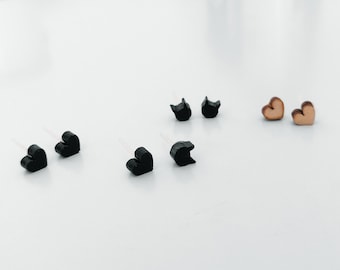 Small cat love earrings