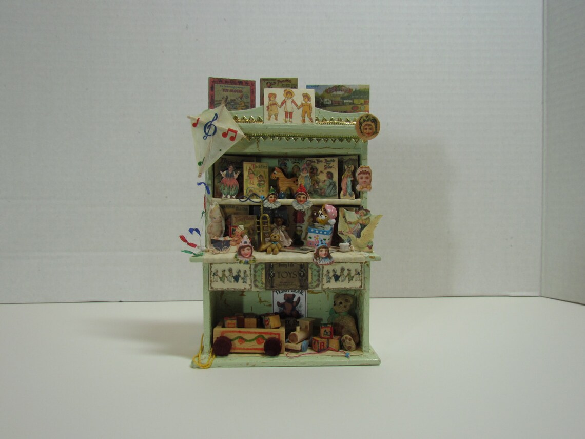 Toy Cupboard with Vintage Toys Etsy
