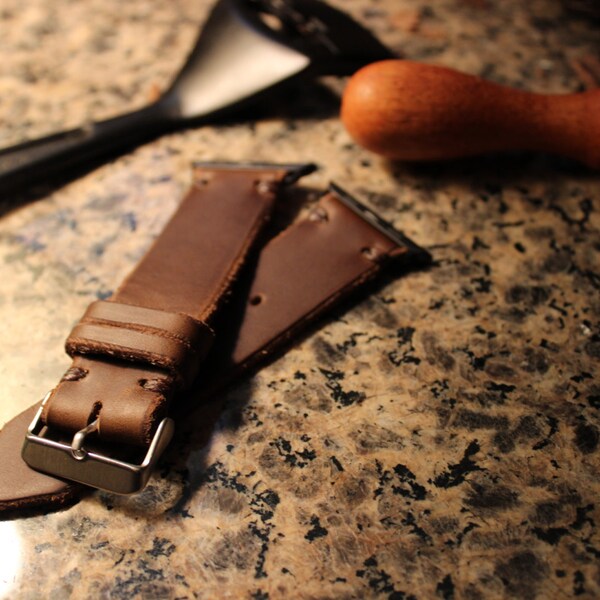 Brown Leather Apple Watch Band
