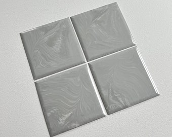 Vintage 1950's Coronet Gray Marble Plastic Wall Tile, 10 Sq Ft Lot - 80 Piece Set, 80 Sq Ft Available