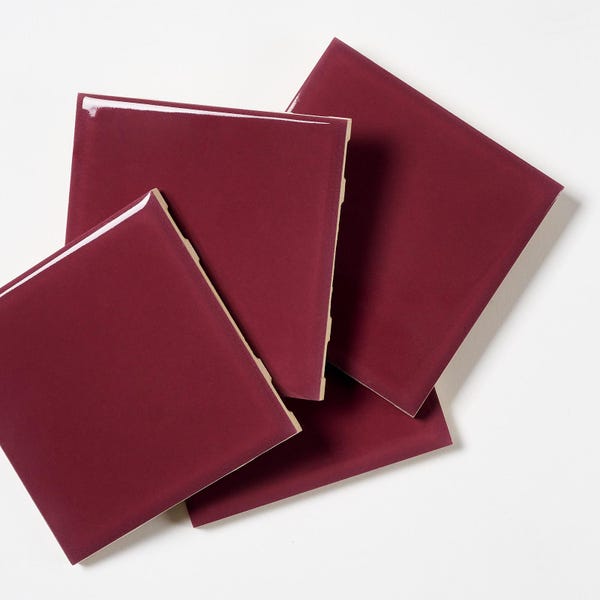 1960s Romany Burgundy Wall Tile, 140 Sq Ft Available - 10 Sq Ft Per Box