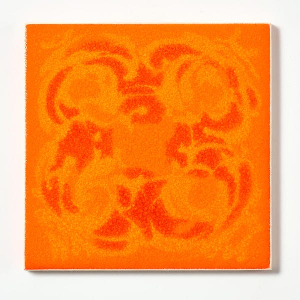 Orange Villeroy & Boch 1970s Wall Tile, 13 Sq Ft Available