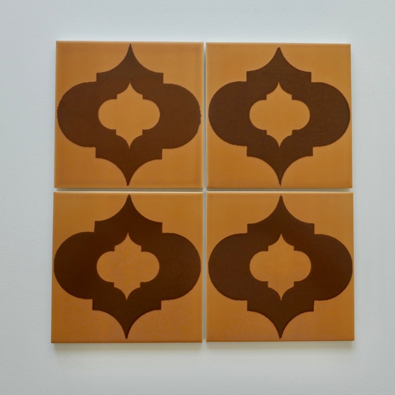 Vintage 1960s Mid-Century Modern Floor Tile, 10 Sq Ft Lot 40 Piece Set, 430 Sq Ft Available image 3