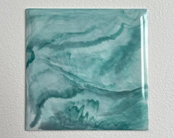 Vintage 1950's Stylette Supreme Aqua Marble Plastic Wall Tile, 10 Sq Ft Lot - 80 Piece Set, 150 Sq Ft Available