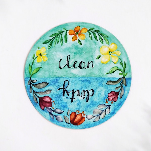 Clean dirty dishwasher magnet, dishwasher magnet, dishwasher sign, dishwasher magnet dirty clean, magnet for dishwasher, dirty clean magnet