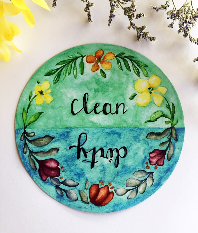 Dishwasher Clean Dirty Dishwasher Dishwasher Etsy