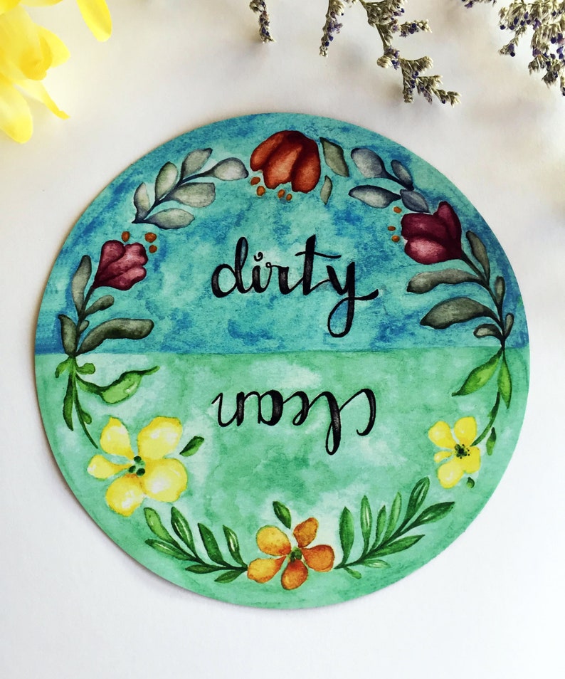 Dishwasher Clean Dirty Dishwasher Dishwasher Etsy