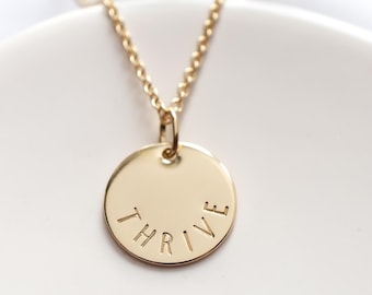 Thrive Necklace in Sterling Silver or Gold Filled