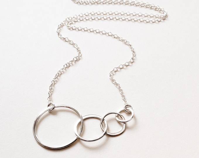 4 Circle Necklace in Sterling Silver