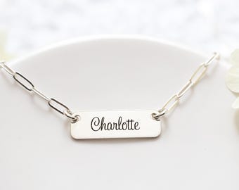 Custom Name Necklace, Sterling Silver