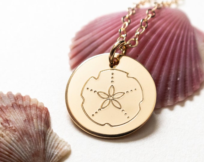 Sand Dollar Necklace, Sterling Silver Or Gold Filled