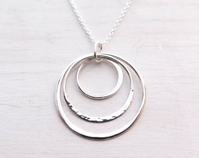 Three Circle Necklace in Sterling Silver