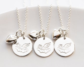 Sterling Silver Miscarriage Necklace, Mama of an Angel, Baby Bereavement Gift