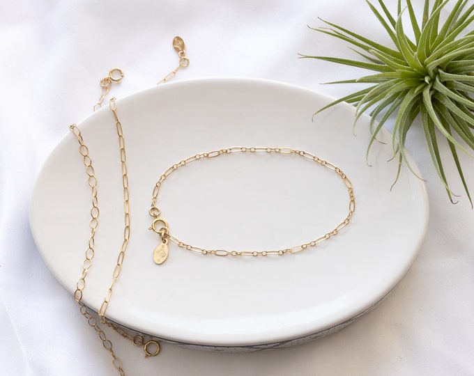 Dainty Chain Bracelets in Gold Filled, Everyday Layering Bracelets