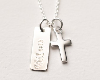 Custom Bible Verse Necklace, Christian Jewelry, Religious Gift, Sterling Silver