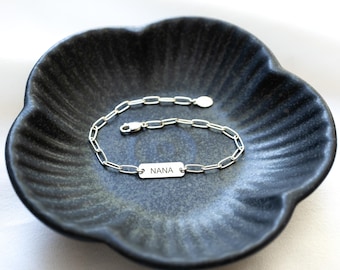 Paperclip Chain Bracelet for Nana, Sterling Silver