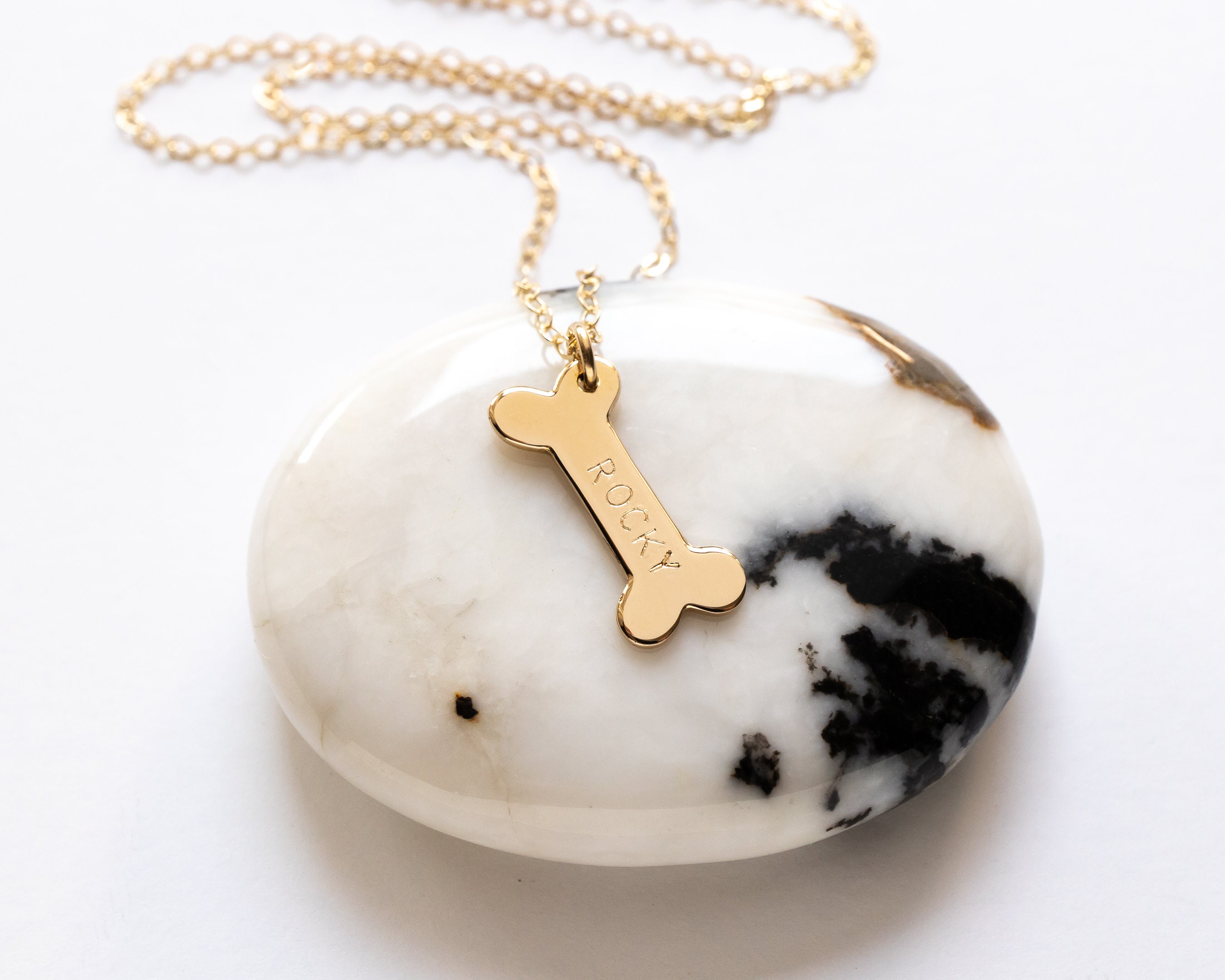 Gold & Silver Dog Bone Necklaces – Briggs 'n' Wiggles