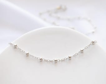 Sterling Silver Satellite Choker Necklace