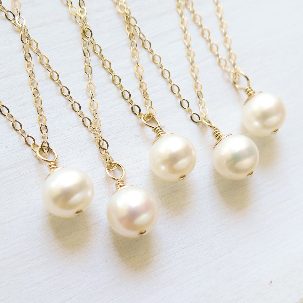 bridesmaids necklaces set of 6