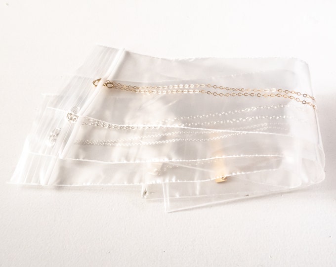 Jewelry Storage Bags, Resealable Plastic Bags for Dainty Necklaces, Tangle and Tarnish Free Storage