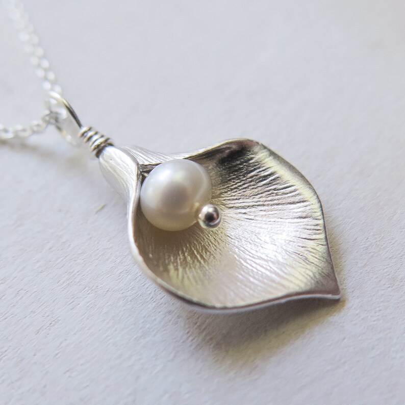 Calla Lily Necklace Gift for Her Anniversary Gift Calla Etsy