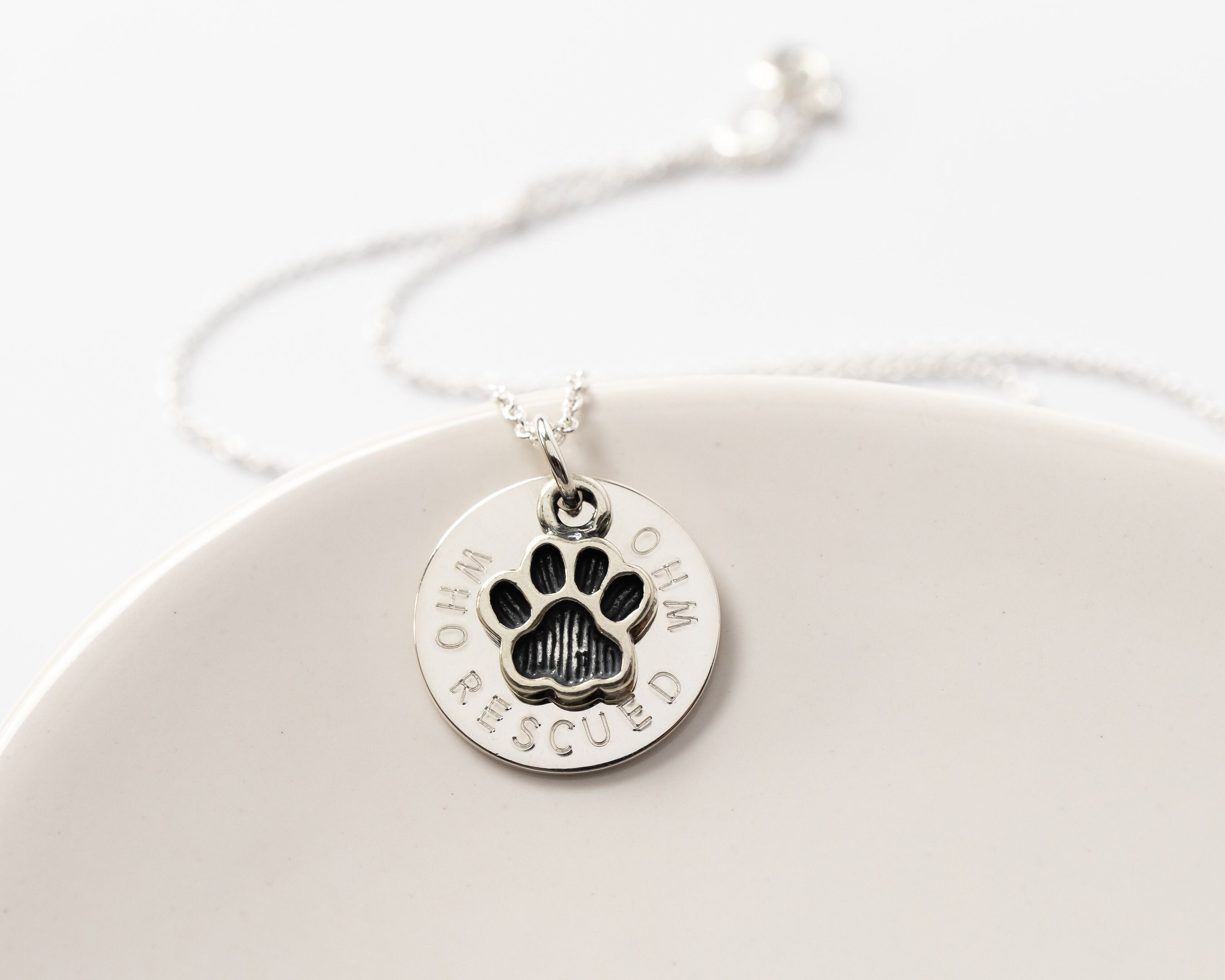 U-CHYTY Paw Print Necklace Sterling Silver Puppy Dog India | Ubuy