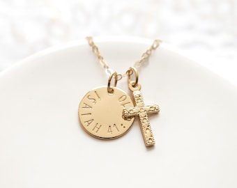 Custom Bible Verse Necklace, Gold Filled