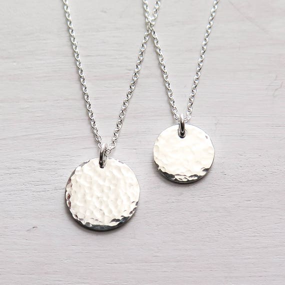 Tiny disk necklace new arrivals