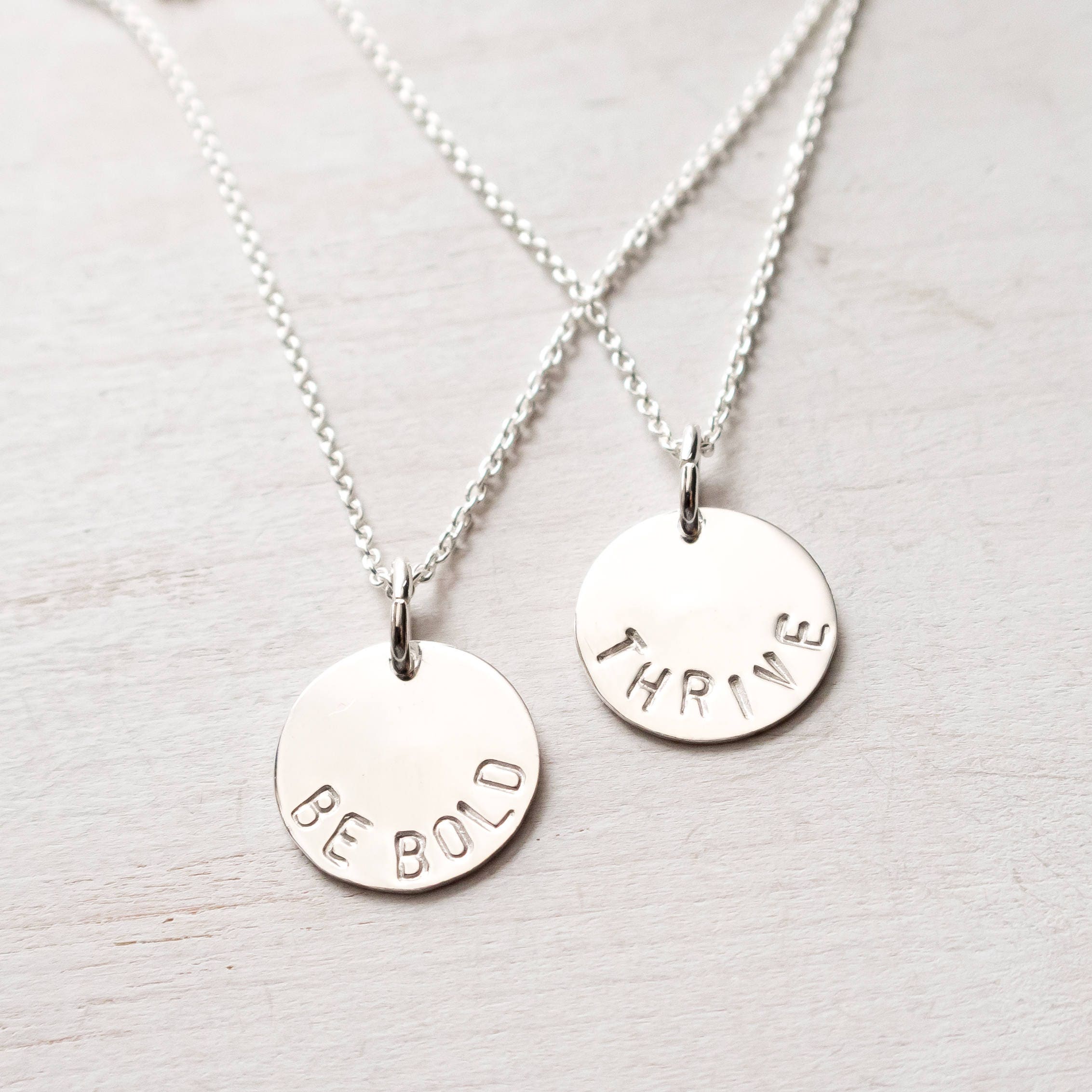 Thrive Necklace, Word Jewelry, Inspirational Jewelry, Minimal Jewelry