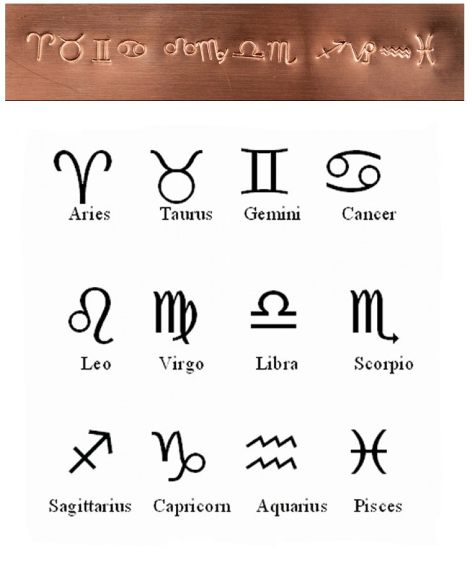 Silver Zodiac Necklace Dainty Zodiac Jewelry Hand Stamped Etsy