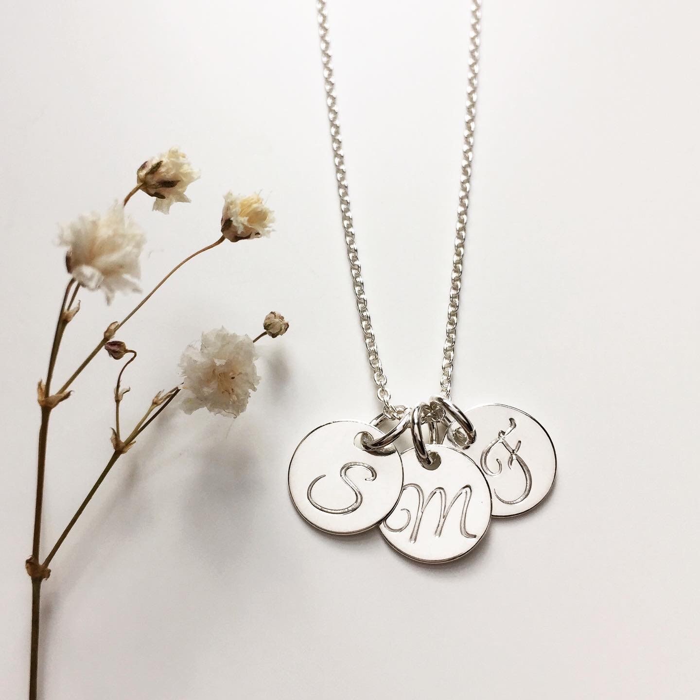 Mom Necklace, Multi Initial Necklace in 