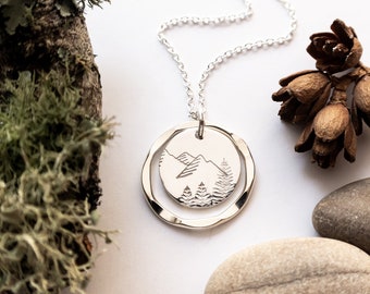 Mountain Necklace in Sterling Silver, Wanderlust Jewelry
