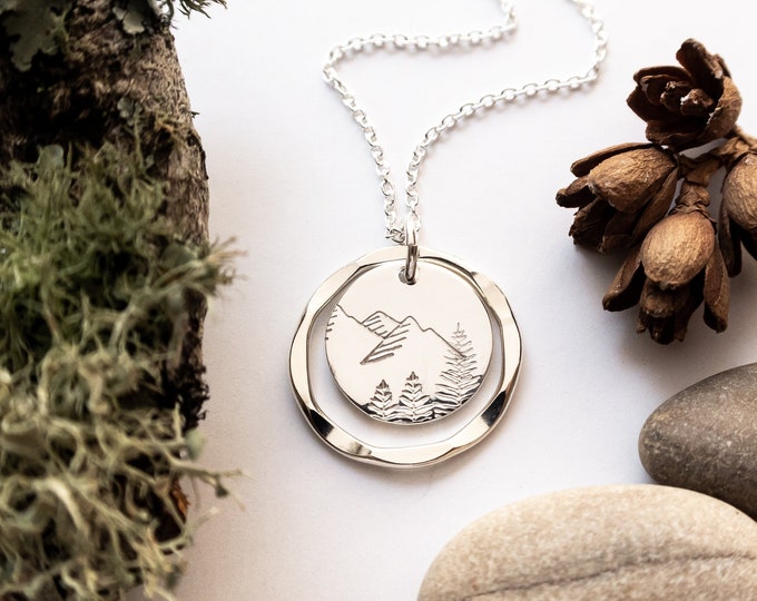 Mountain Necklace in Sterling Silver, Wanderlust Jewelry