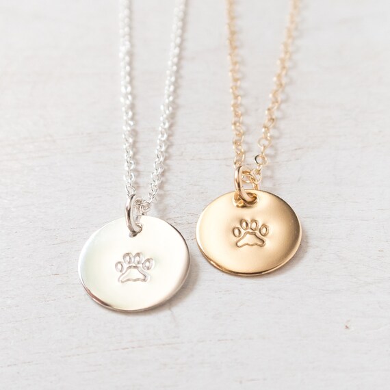 etsy paw print necklace