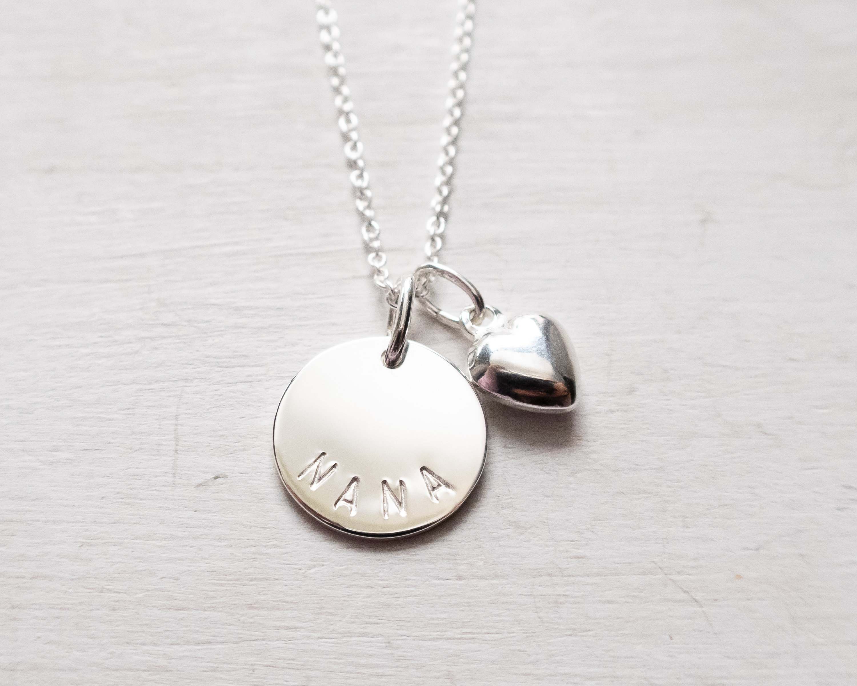 Sterling Silver Nana Necklace Custom Grandma Necklace Dainty Gift 