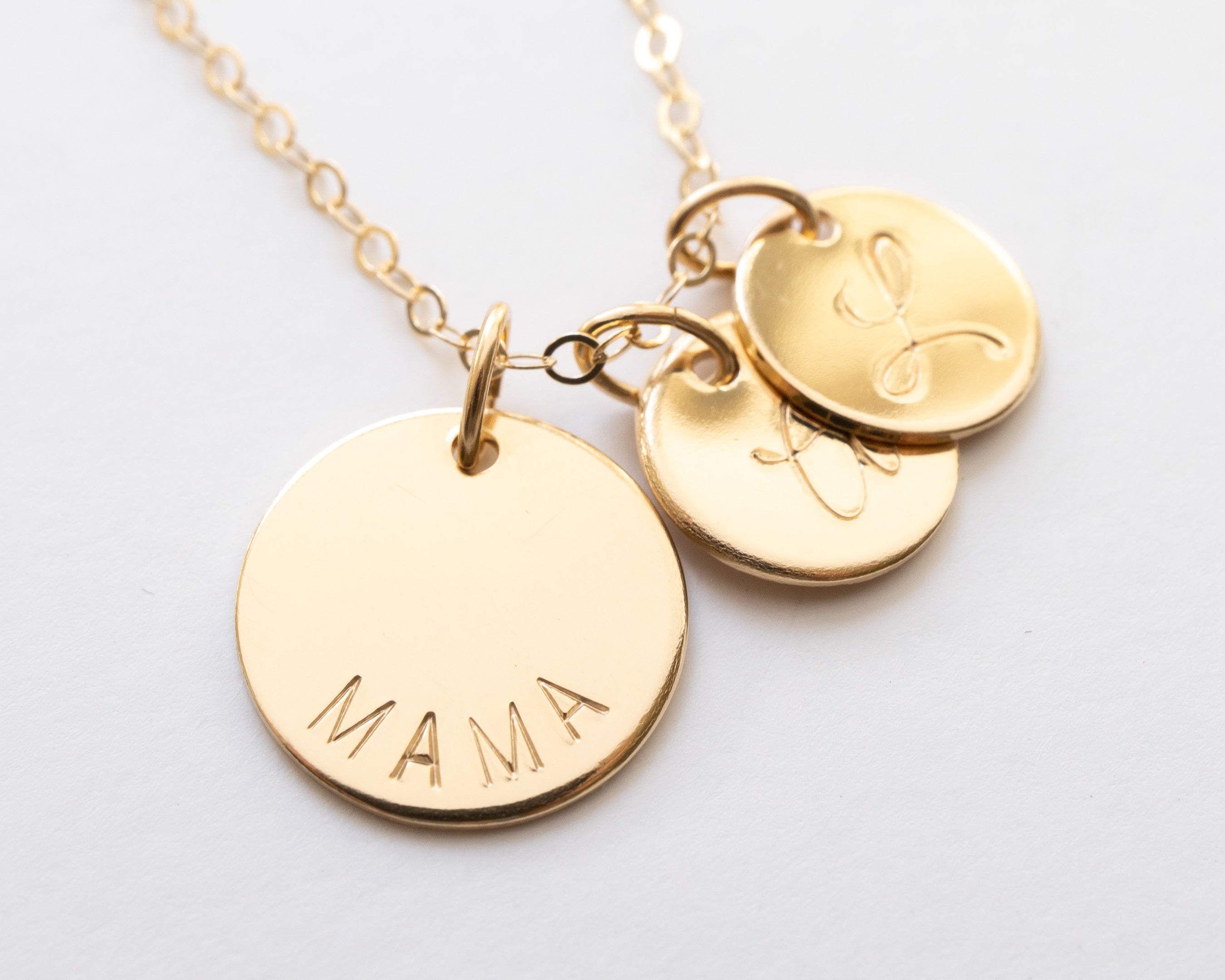 Made By Mary Love Disc Necklace | Hand Stamped Initials & Symbols