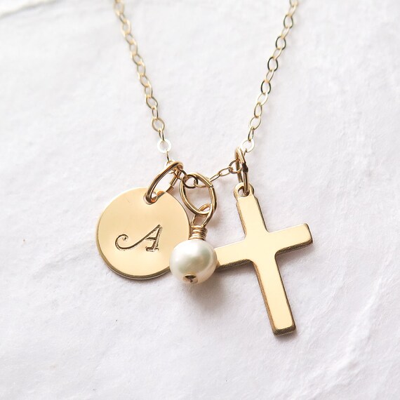 girls first communion necklace