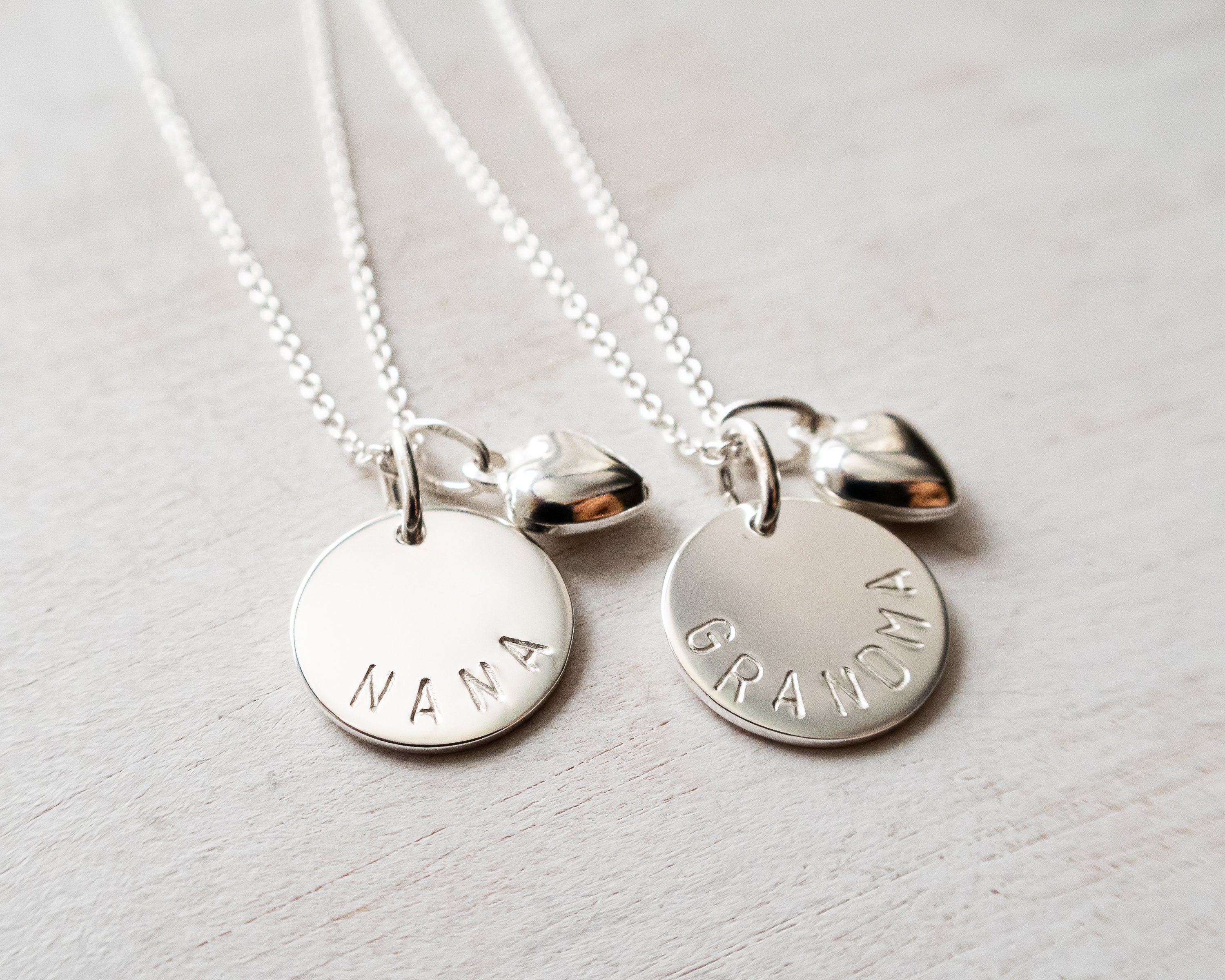 Sterling Silver Nana Necklace Custom Grandma Necklace Dainty