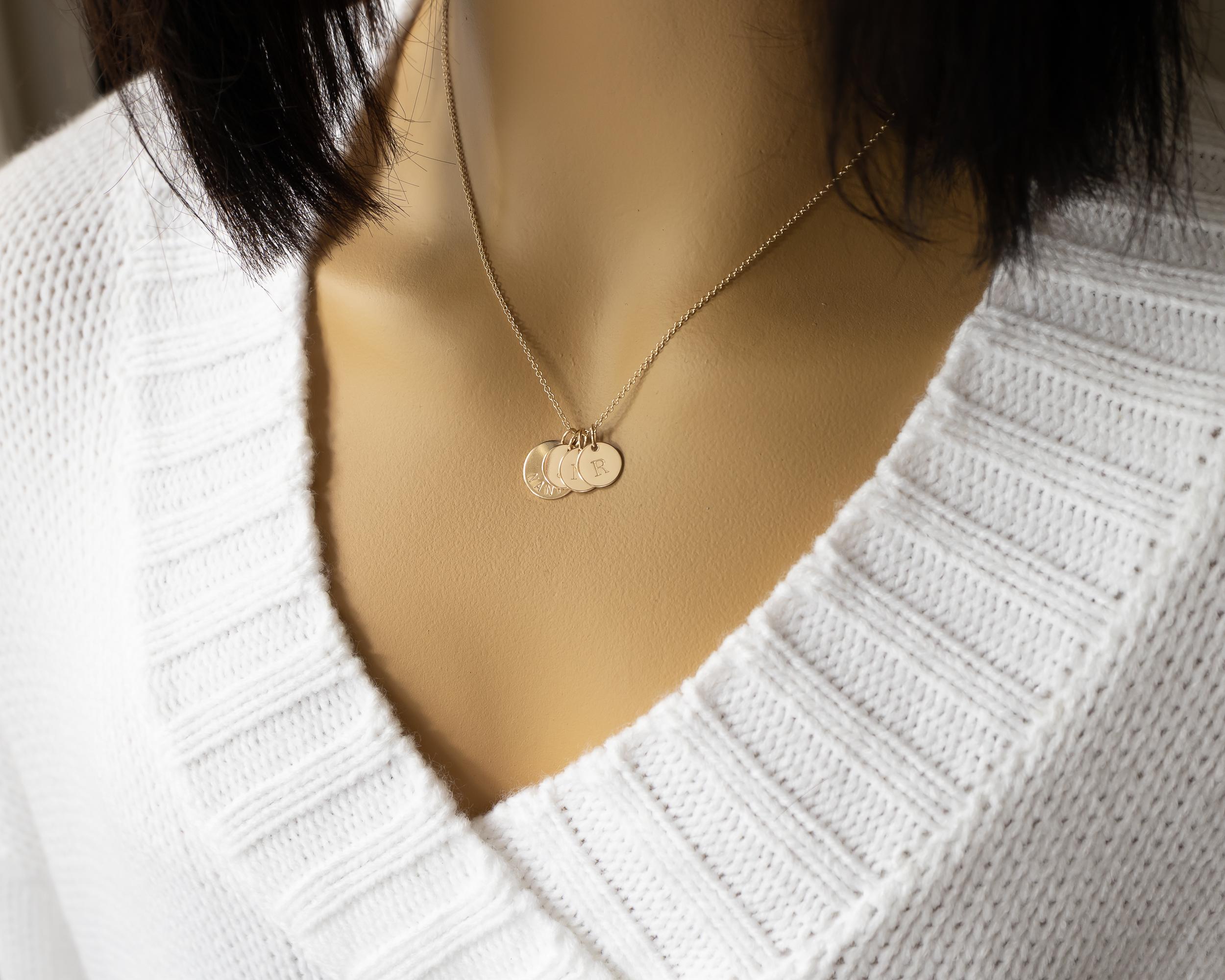 Necklace for mom with children's initials clearance