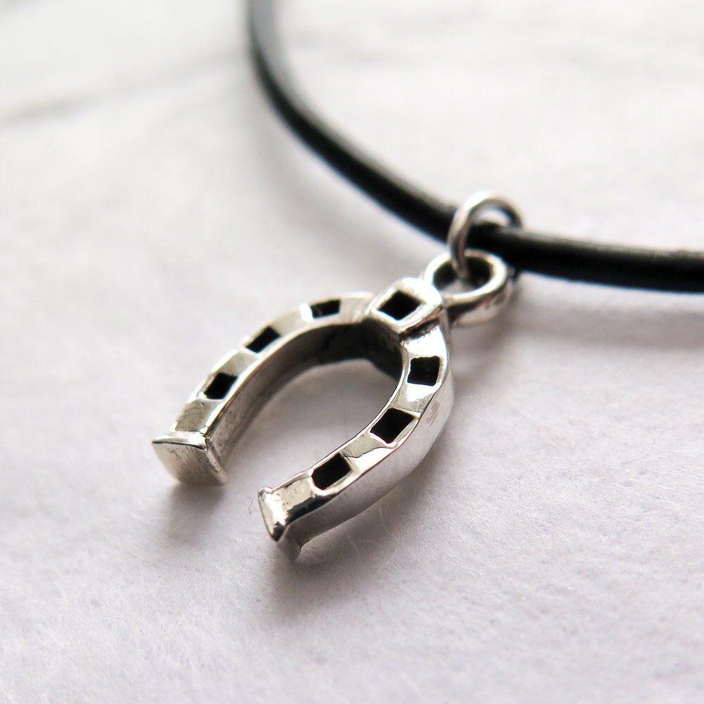 Mens Horseshoe Necklace Sterling Silver Lucky Horseshoe Boyfriend Mens Horseshoe Necklace Sterling Silver Lucky Horseshoe Boyfriend