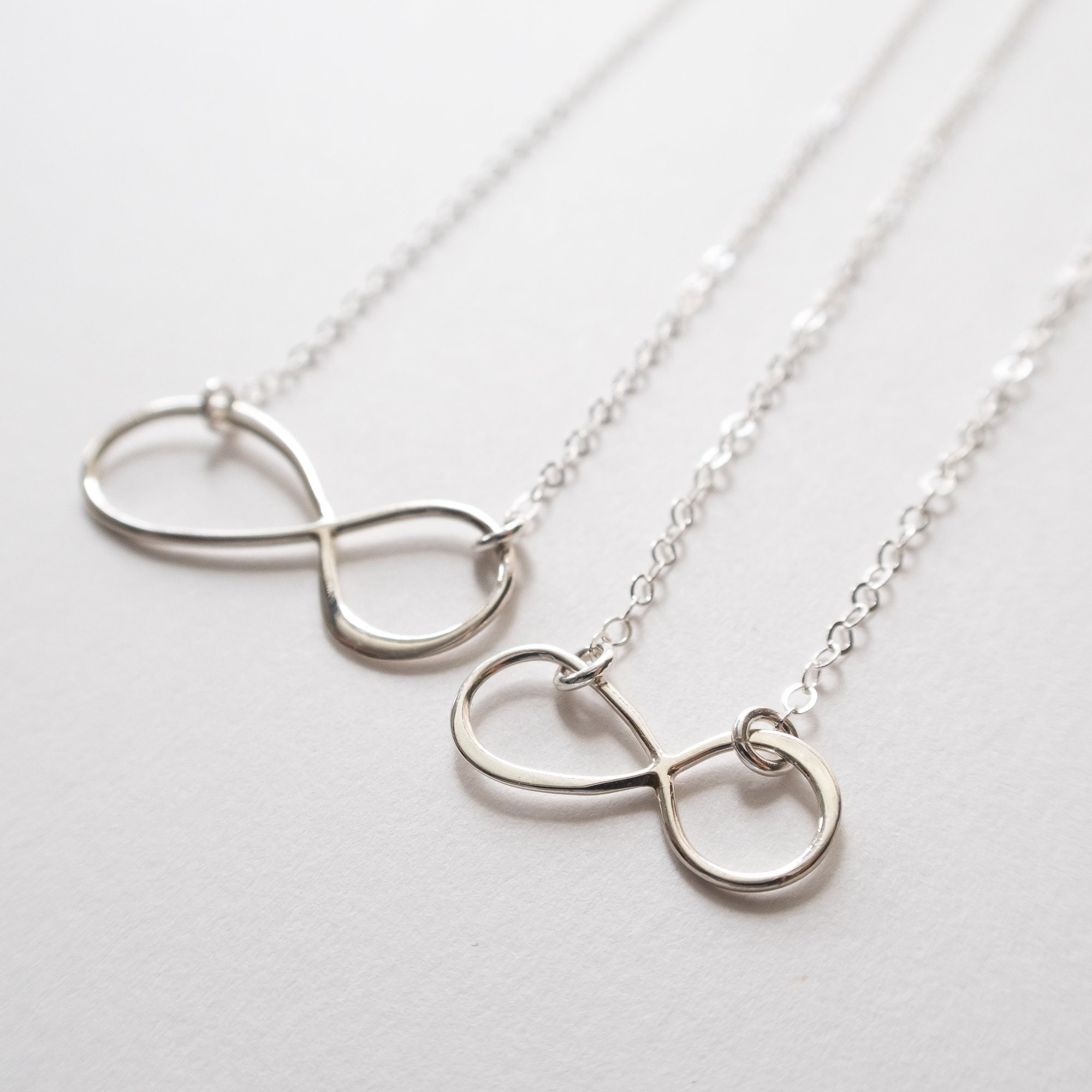 Mother Daughter Necklace Set, Matching Infinity Necklaces