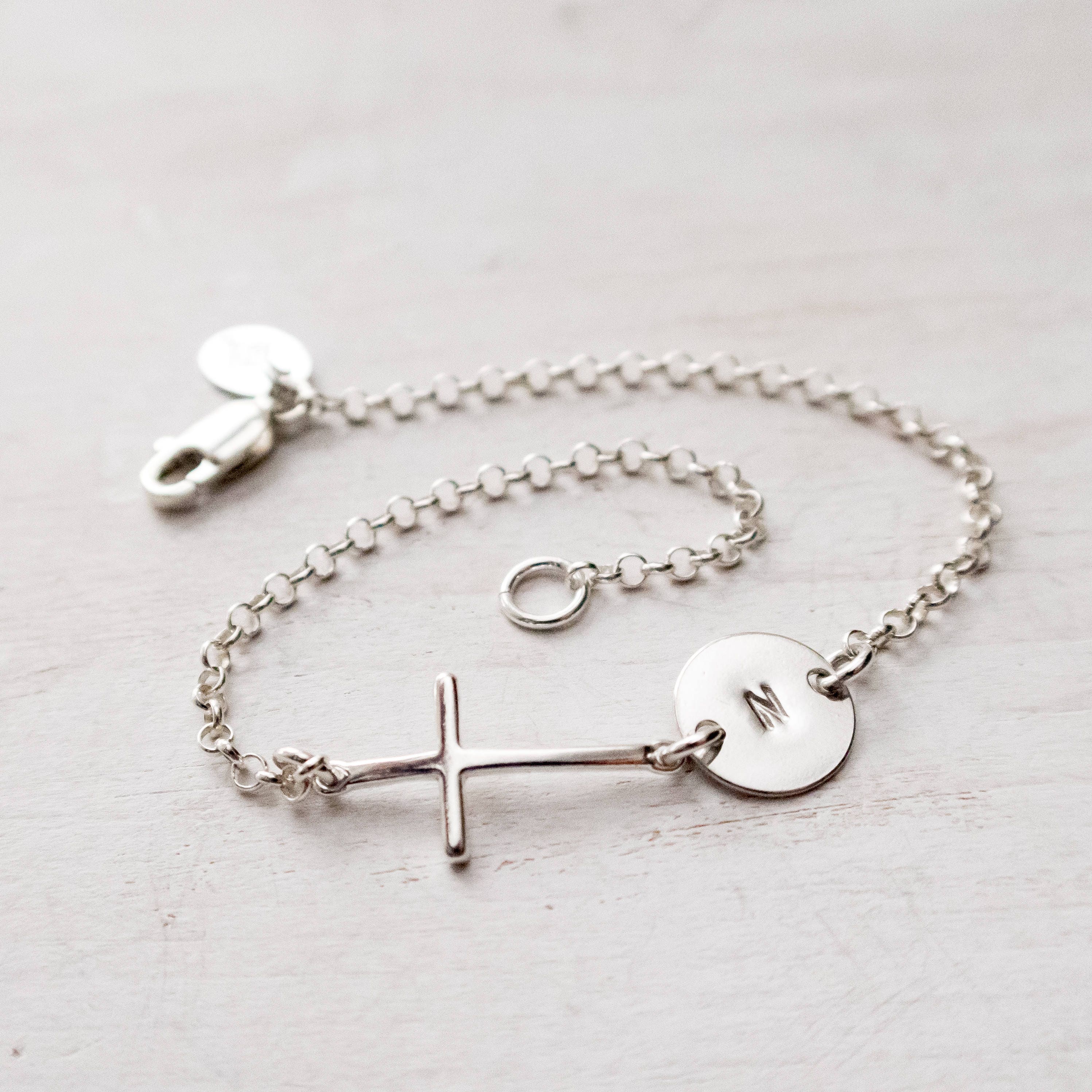 Personalized Monogram Cross Bracelet - Shop For Personalized Monogram Cross  Bracelet Online