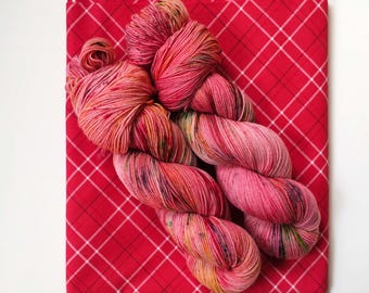 Hand Dyed Superwash Merino Yarn | Fruit Salad Speckled Fingering Weight