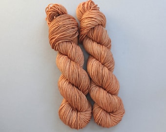 Hand Dyed DK Weight Yarn | Superwash Merino Nylon, Brown Tonal