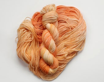 Creamsicle Hand Dyed Yarn | Superwash Merino, 4-ply DK Weight