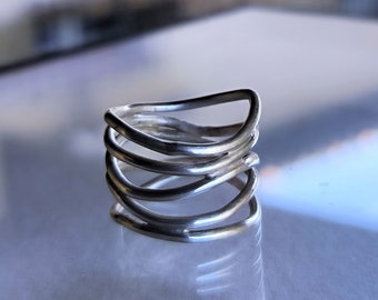 SR59* "Together" - silver Ring of five thin rings