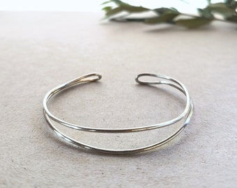 SB01* "Together" - an open silver Bracelet