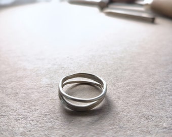 SR00* "Together" - silver Ring made of three thin rings