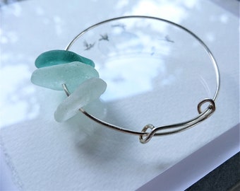 SSGpul3g* "Sea Love" - seaglass silver Bracelet