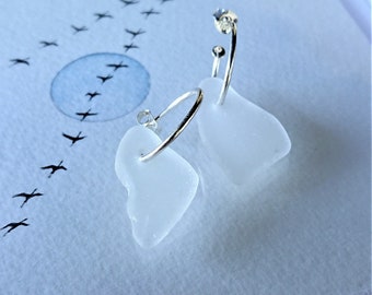 SS54* "Sea Love" - seaglass silver Earrings